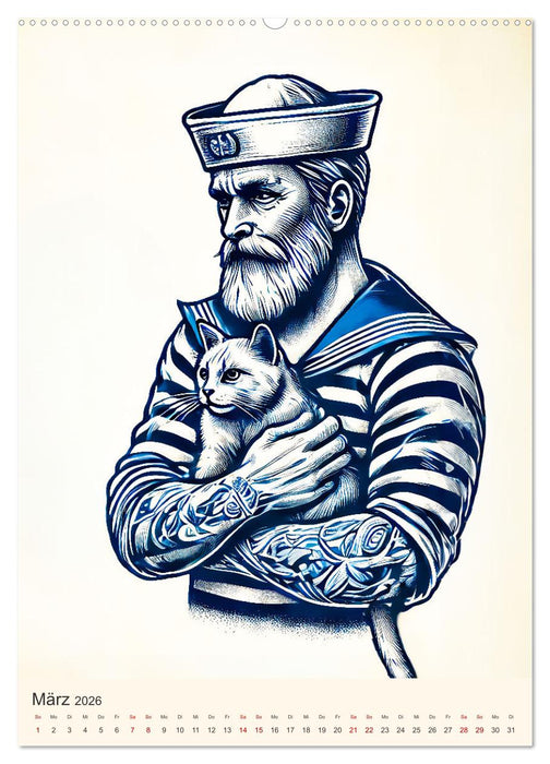 Seemannsleben - Vintage Matrosen und Seefahrer-Romantik (CALVENDO Wandkalender 2026)
