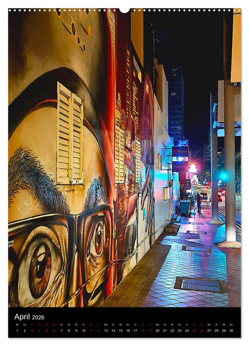 Singapur - Faszinierende Lichterwelt Marina Bay (CALVENDO Wandkalender 2026)