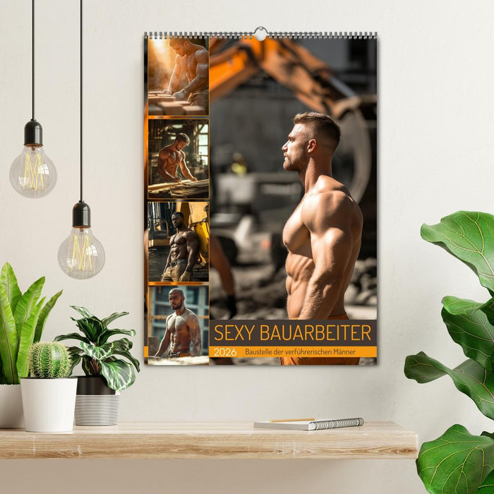 SEXY BAUARBEITER - Baustelle der verführerischen Männer (CALVENDO Wandkalender 2026)