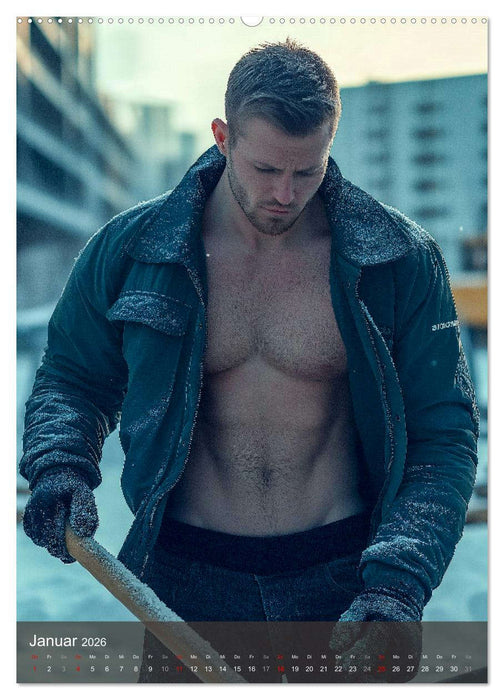 SEXY BAUARBEITER - Baustelle der verführerischen Männer (CALVENDO Wandkalender 2026)