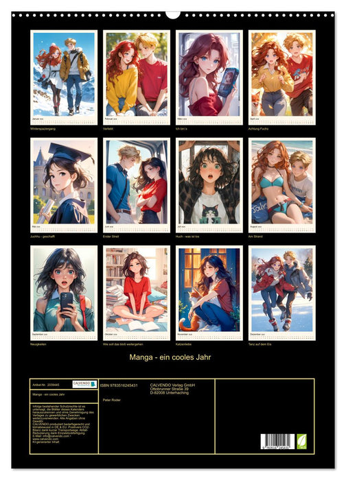 Manga - ein cooles Jahr (CALVENDO Wandkalender 2026)