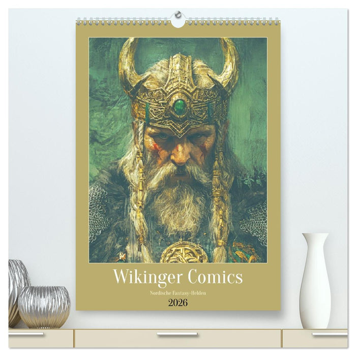 Wikinger Comics. Nordische Fantasy-Helden (CALVENDO Premium Wandkalender 2026)