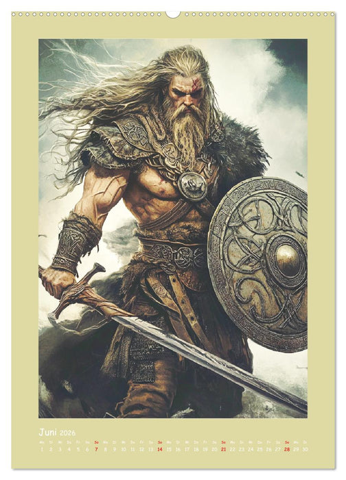 Wikinger Comics. Nordische Fantasy-Helden (CALVENDO Premium Wandkalender 2026)
