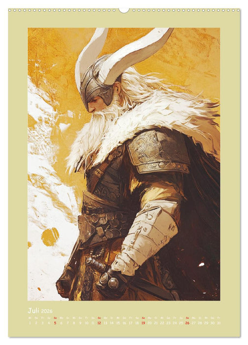 Wikinger Comics. Nordische Fantasy-Helden (CALVENDO Premium Wandkalender 2026)