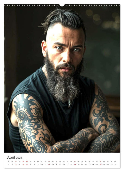 Schatten und Stil - KI Männer im Gothic Stil (CALVENDO Premium Wandkalender 2026)