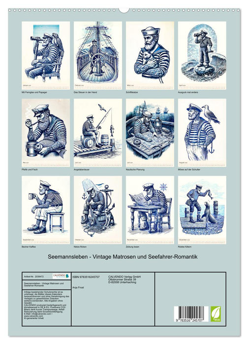 Seemannsleben - Vintage Matrosen und Seefahrer-Romantik (CALVENDO Premium Wandkalender 2026)