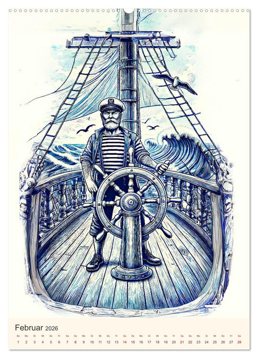 Seemannsleben - Vintage Matrosen und Seefahrer-Romantik (CALVENDO Premium Wandkalender 2026)