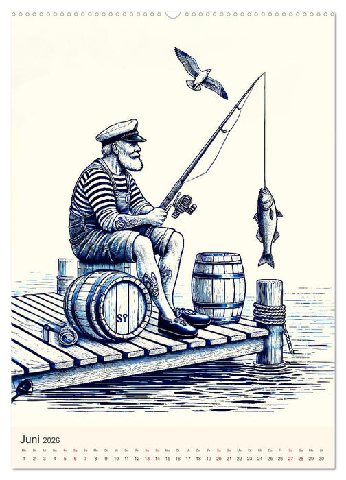 Seemannsleben - Vintage Matrosen und Seefahrer-Romantik (CALVENDO Premium Wandkalender 2026)