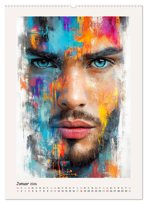 Männerportraits. Gesichter der modernen Kunst (CALVENDO Premium Wandkalender 2026)