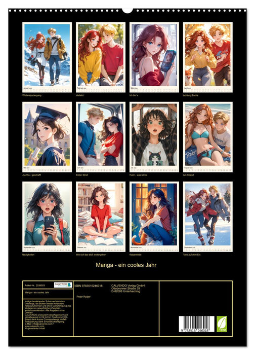 Manga - ein cooles Jahr (CALVENDO Premium Wandkalender 2026)
