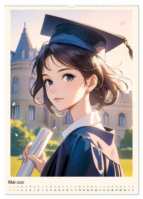 Manga - ein cooles Jahr (CALVENDO Premium Wandkalender 2026)