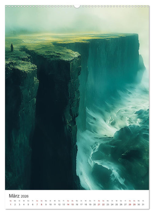 Midgard - Mythische Landschaften des Nordens (CALVENDO Wandkalender 2026)