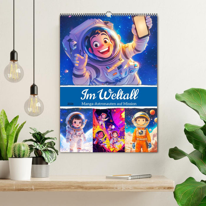 Im Weltall. Manga-Astronauten auf Mission (CALVENDO Wandkalender 2026)