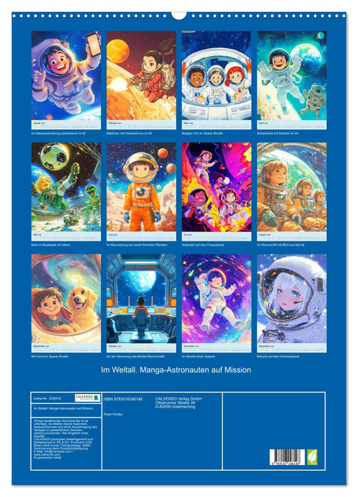 Im Weltall. Manga-Astronauten auf Mission (CALVENDO Wandkalender 2026)