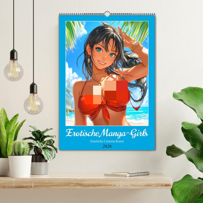 Erotische Manga-Girls. Sinnliche Cartoon-Kunst (CALVENDO Wandkalender 2026)