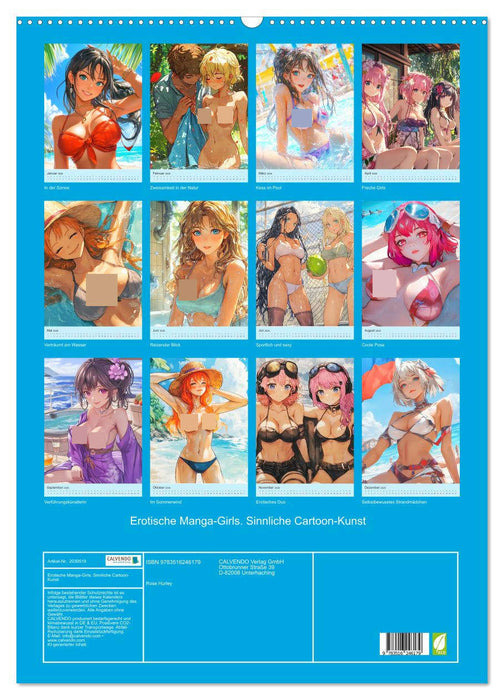 Erotische Manga-Girls. Sinnliche Cartoon-Kunst (CALVENDO Wandkalender 2026)