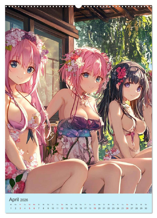 Erotische Manga-Girls. Sinnliche Cartoon-Kunst (CALVENDO Wandkalender 2026)