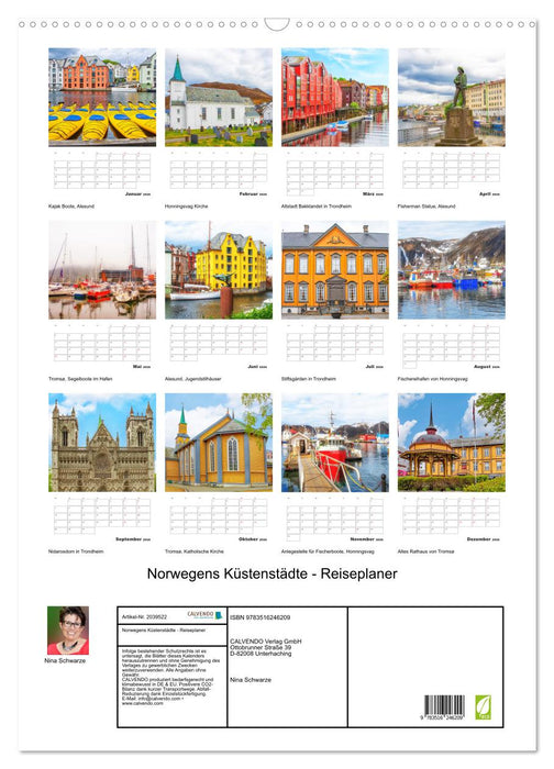 Norwegens Küstenstädte - Reiseplaner (CALVENDO Wandkalender 2026)