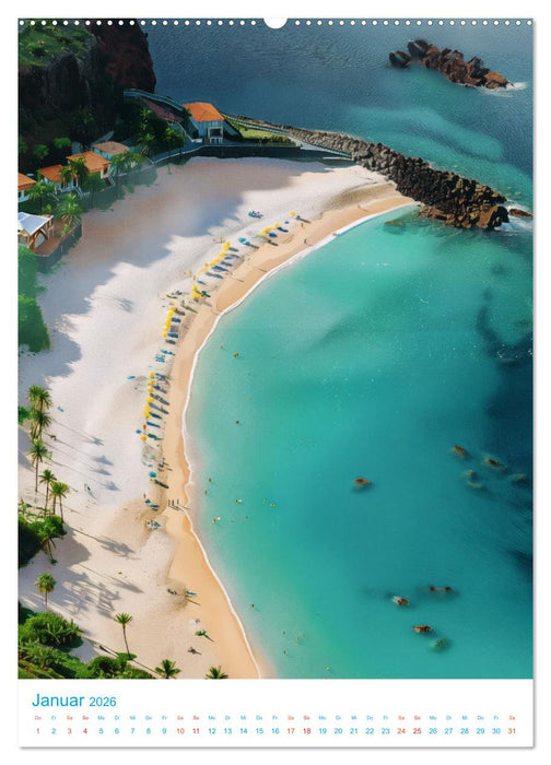 Blick von oben - Traumstrände (CALVENDO Wandkalender 2026)