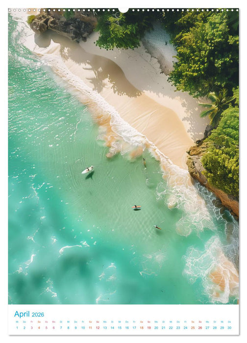 Blick von oben - Traumstrände (CALVENDO Wandkalender 2026)