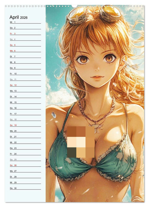 Manga Erotik. Sexy Cartoon-Girls (CALVENDO Wandkalender 2026)