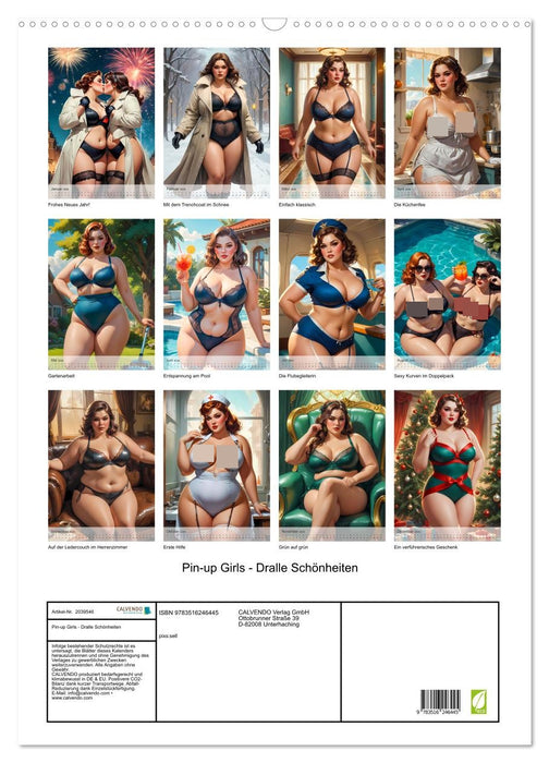 Pin-up Girls - Dralle Schönheiten (CALVENDO Wandkalender 2026)