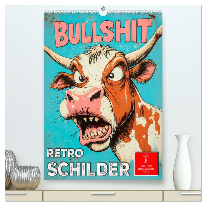 Retro Schilder (CALVENDO Premium Wandkalender 2026)
