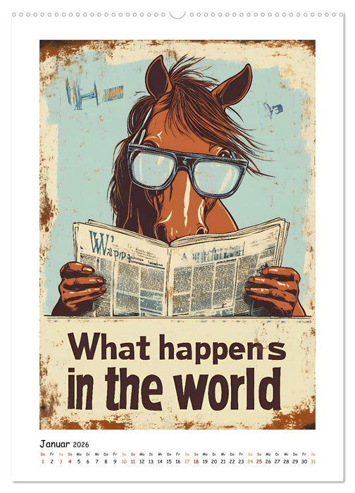 Retro Schilder (CALVENDO Premium Wandkalender 2026)