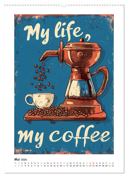 Retro Schilder (CALVENDO Premium Wandkalender 2026)