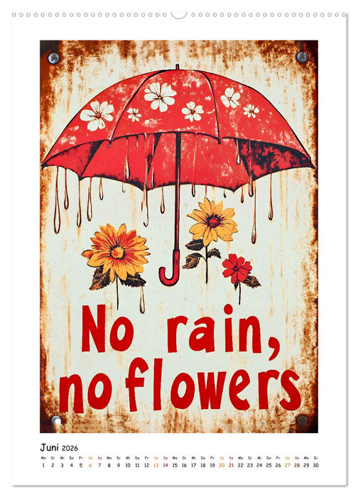 Retro Schilder (CALVENDO Premium Wandkalender 2026)