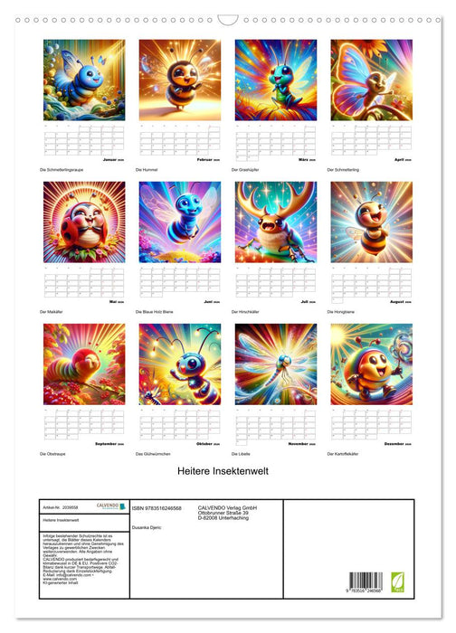 Heitere Insektenwelt (CALVENDO Wandkalender 2026)
