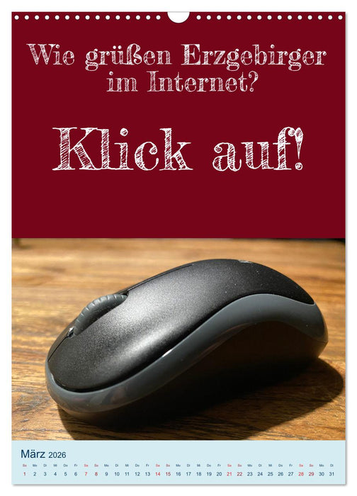 Erzgebirgischer Mundartkalender (CALVENDO Wandkalender 2026)