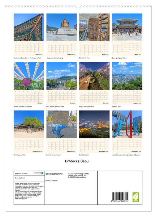 Entdecke Seoul (CALVENDO Premium Wandkalender 2026)