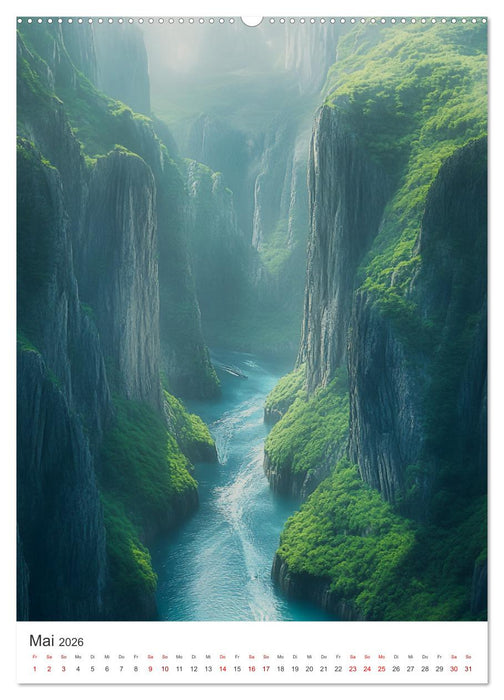 Midgard - Mythische Landschaften des Nordens (CALVENDO Premium Wandkalender 2026)