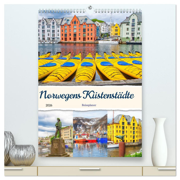 Norwegens Küstenstädte - Reiseplaner (CALVENDO Premium Wandkalender 2026)