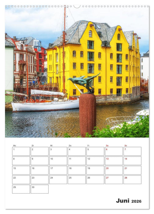 Norwegens Küstenstädte - Reiseplaner (CALVENDO Premium Wandkalender 2026)