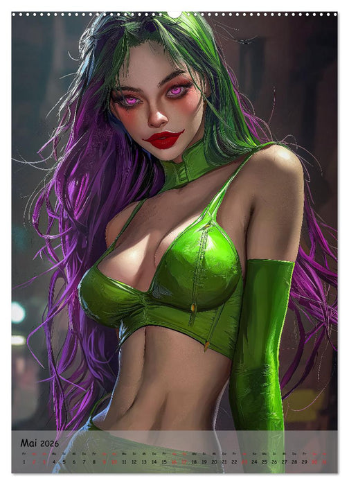 Die Manga Girls (CALVENDO Premium Wandkalender 2026)