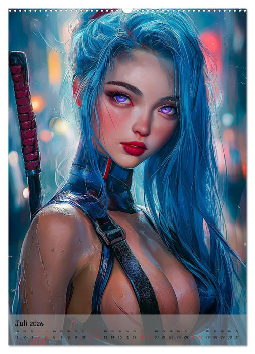 Die Manga Girls (CALVENDO Premium Wandkalender 2026)