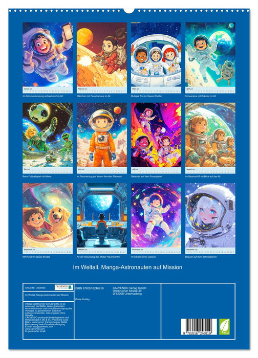 Im Weltall. Manga-Astronauten auf Mission (CALVENDO Premium Wandkalender 2026)