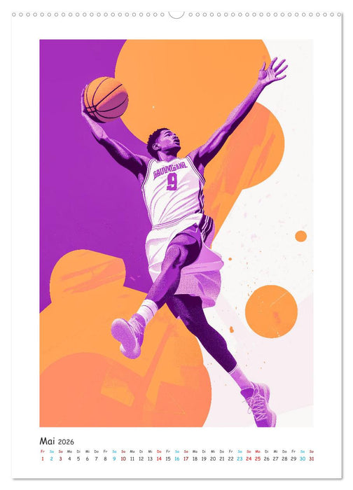Basketball im Blut (CALVENDO Premium Wandkalender 2026)