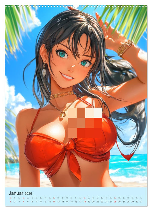 Erotische Manga-Girls. Sinnliche Cartoon-Kunst (CALVENDO Premium Wandkalender 2026)