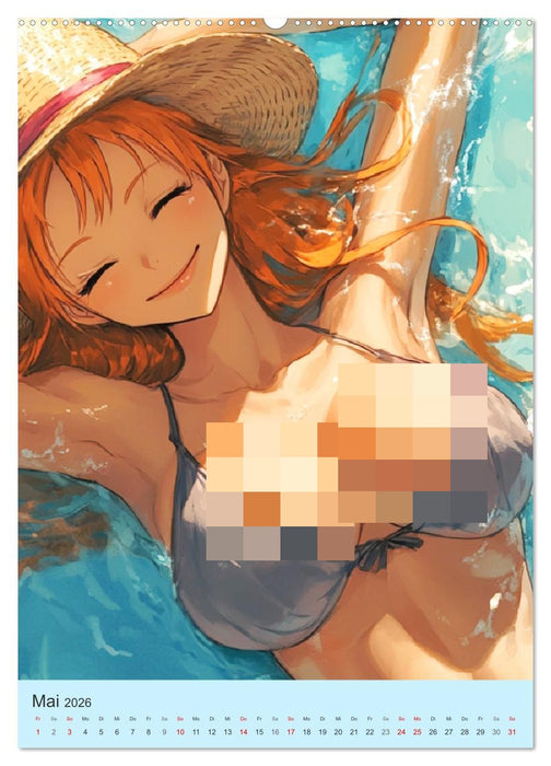 Erotische Manga-Girls. Sinnliche Cartoon-Kunst (CALVENDO Premium Wandkalender 2026)
