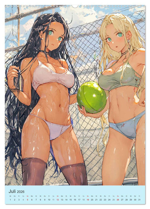 Erotische Manga-Girls. Sinnliche Cartoon-Kunst (CALVENDO Premium Wandkalender 2026)