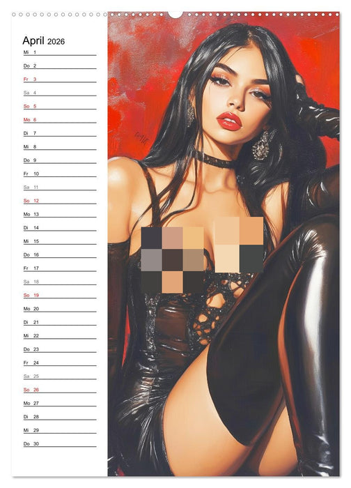Sinnliche Kunst. Erotische Frauen Paintings (CALVENDO Premium Wandkalender 2026)