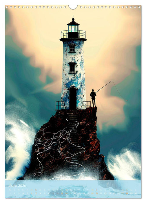 Anker des Lichts: Leuchttürme im Spiel der Elemente (CALVENDO Wandkalender 2026)