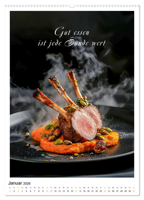 Coole Sprüche für Gourmets (CALVENDO Wandkalender 2026)