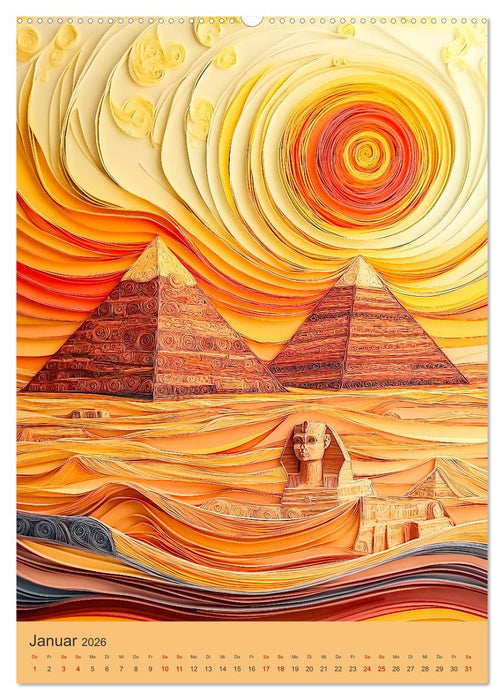 Architektur - Faszinierende Weltwunder in filigranem Quilling (CALVENDO Wandkalender 2026)