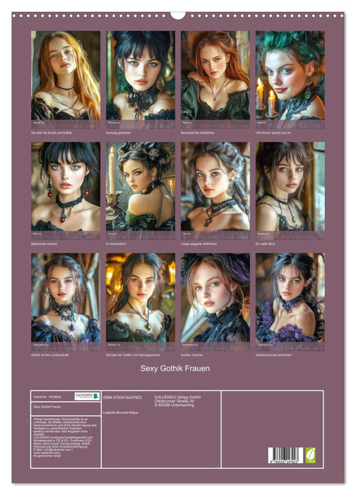 Sexy Gothik Frauen (CALVENDO Wandkalender 2026)