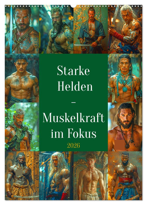 Starke Helden - Muskelkraft im Fokus (CALVENDO Wandkalender 2026)