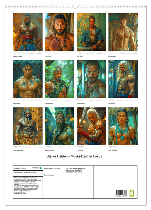 Starke Helden - Muskelkraft im Fokus (CALVENDO Wandkalender 2026)